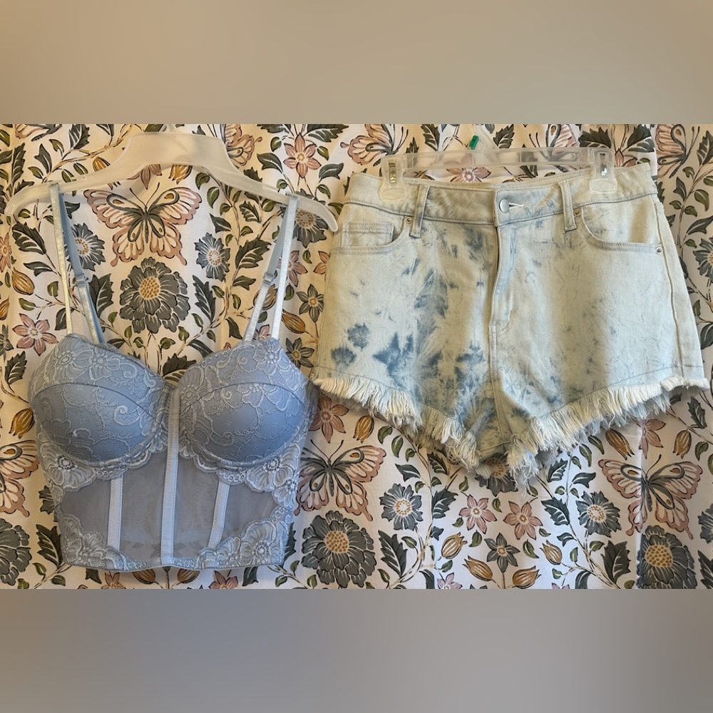 Blue Lace Top & Short Bundle